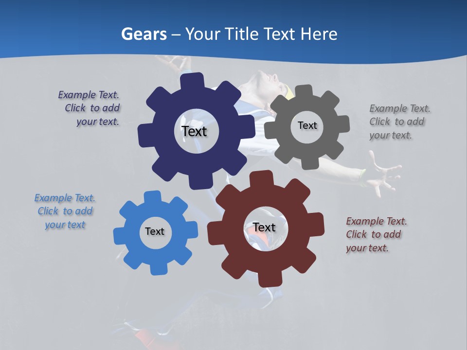 Young Stretching Action PowerPoint Template