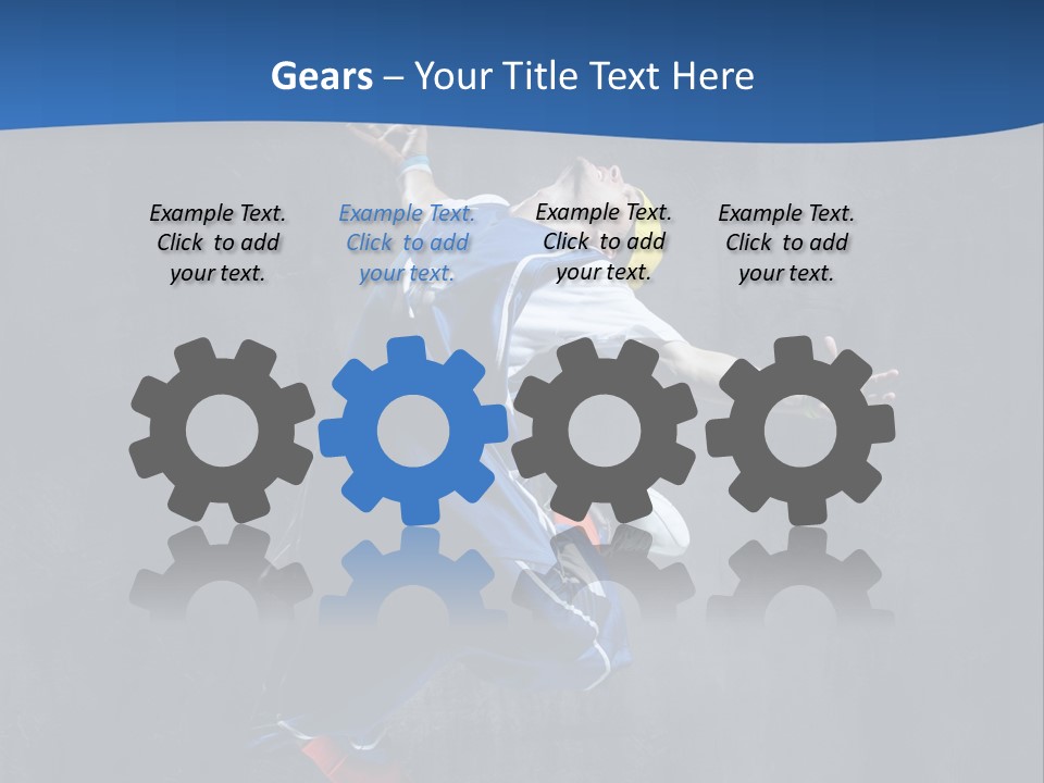 Young Stretching Action PowerPoint Template