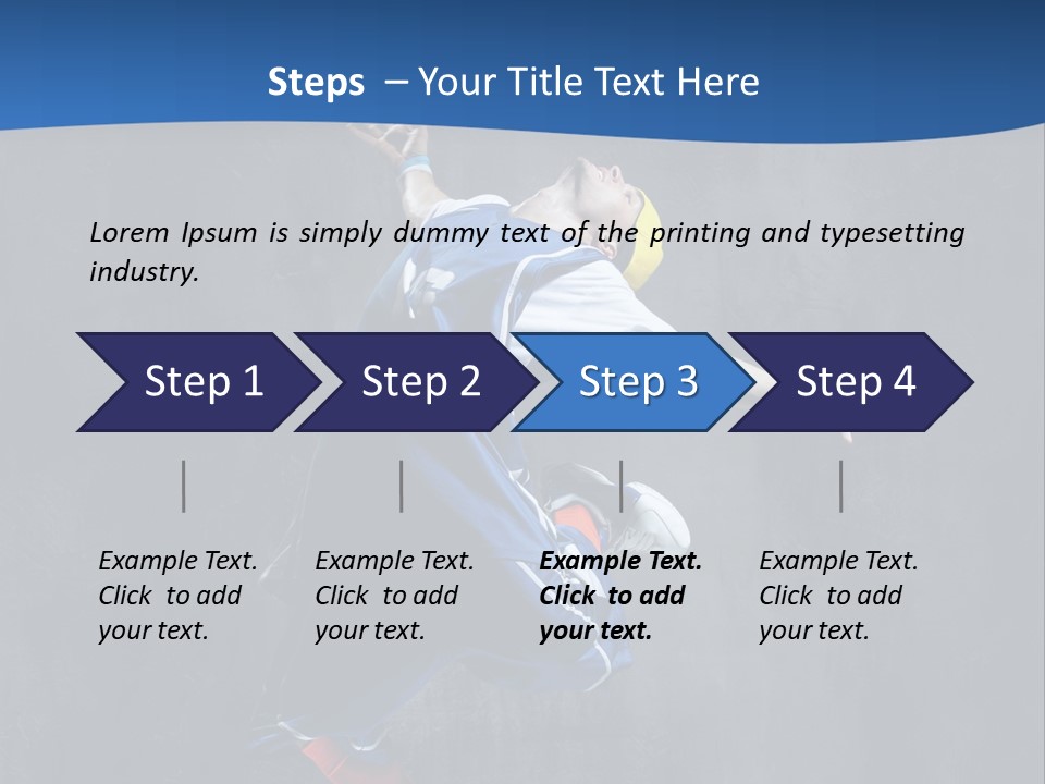 Young Stretching Action PowerPoint Template