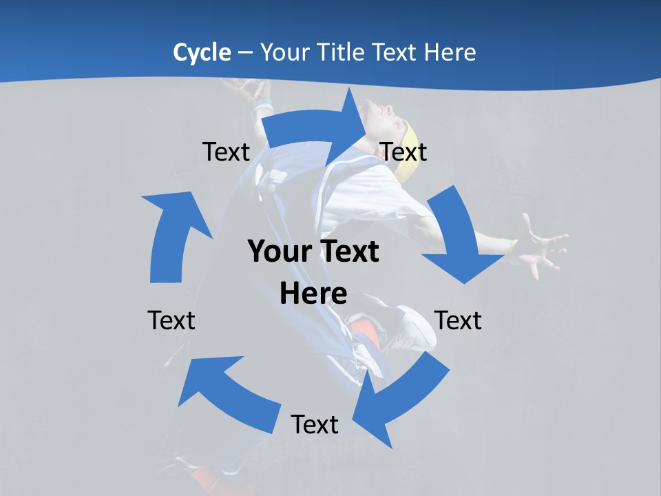 Young Stretching Action PowerPoint Template