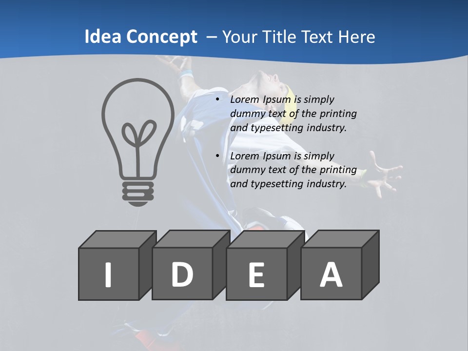 Young Stretching Action PowerPoint Template