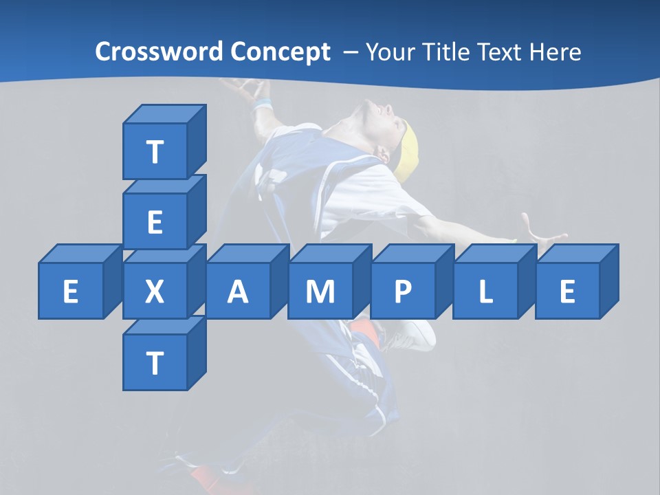 Young Stretching Action PowerPoint Template