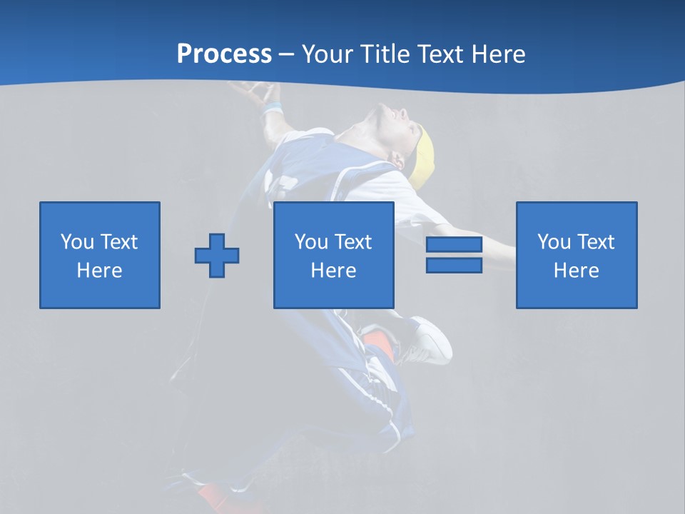 Young Stretching Action PowerPoint Template