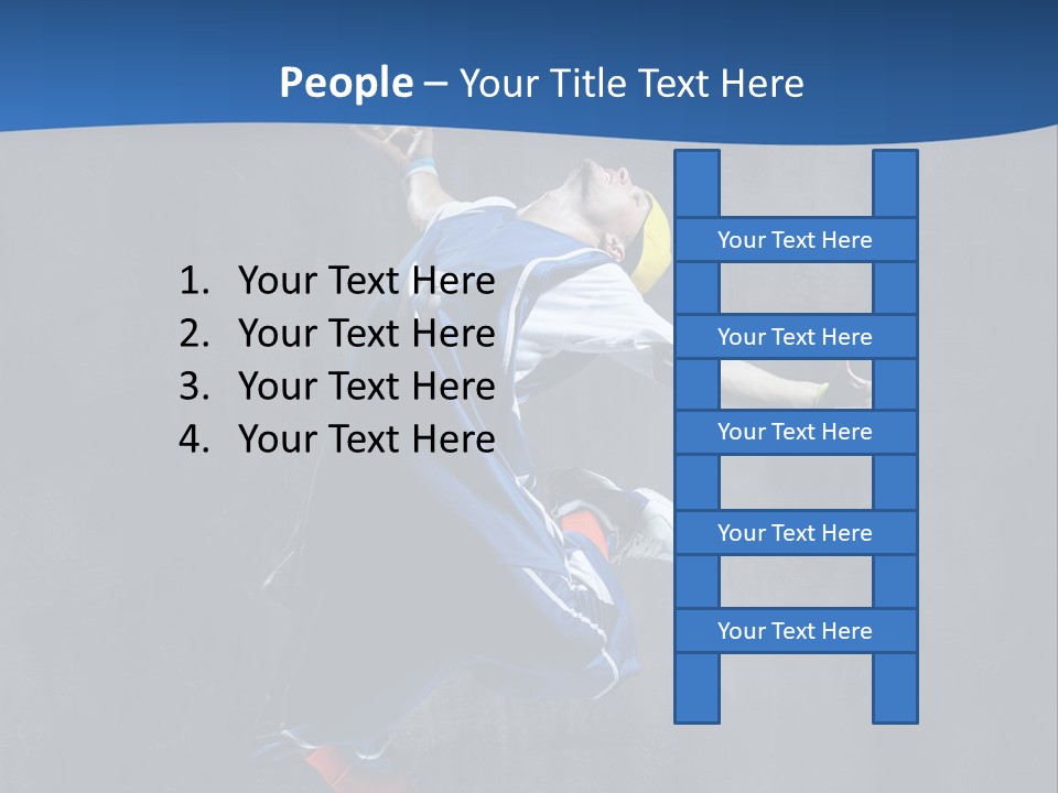 Young Stretching Action PowerPoint Template