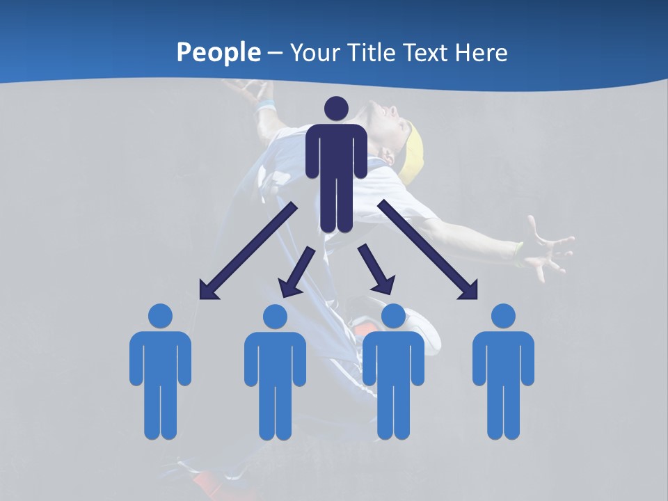 Young Stretching Action PowerPoint Template