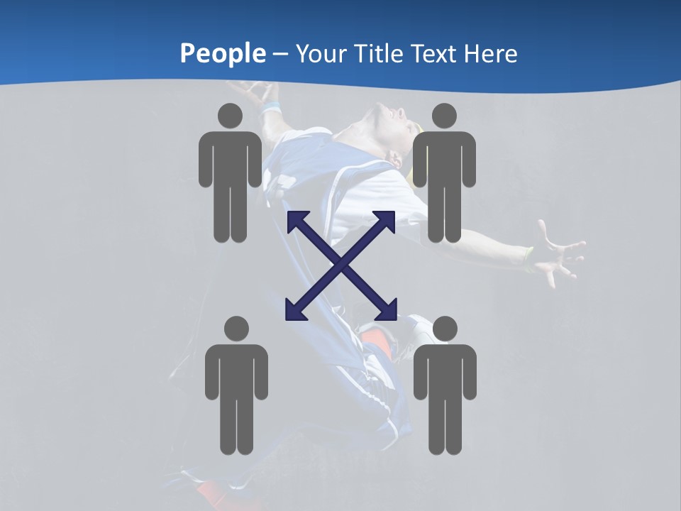 Young Stretching Action PowerPoint Template