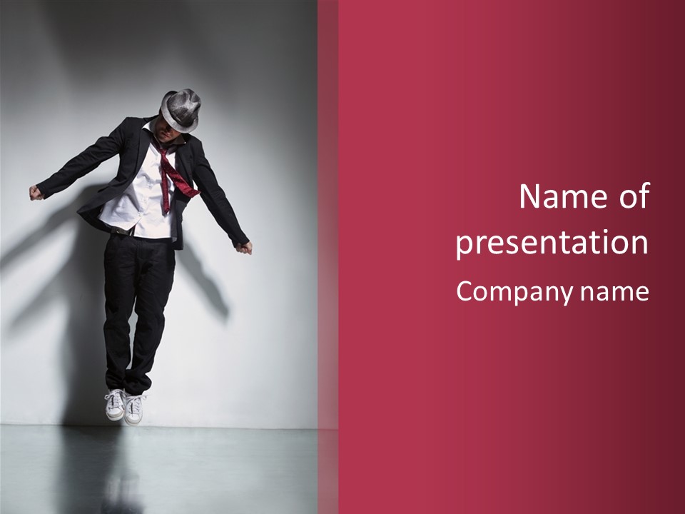 Midair Gymnastic Performance PowerPoint Template