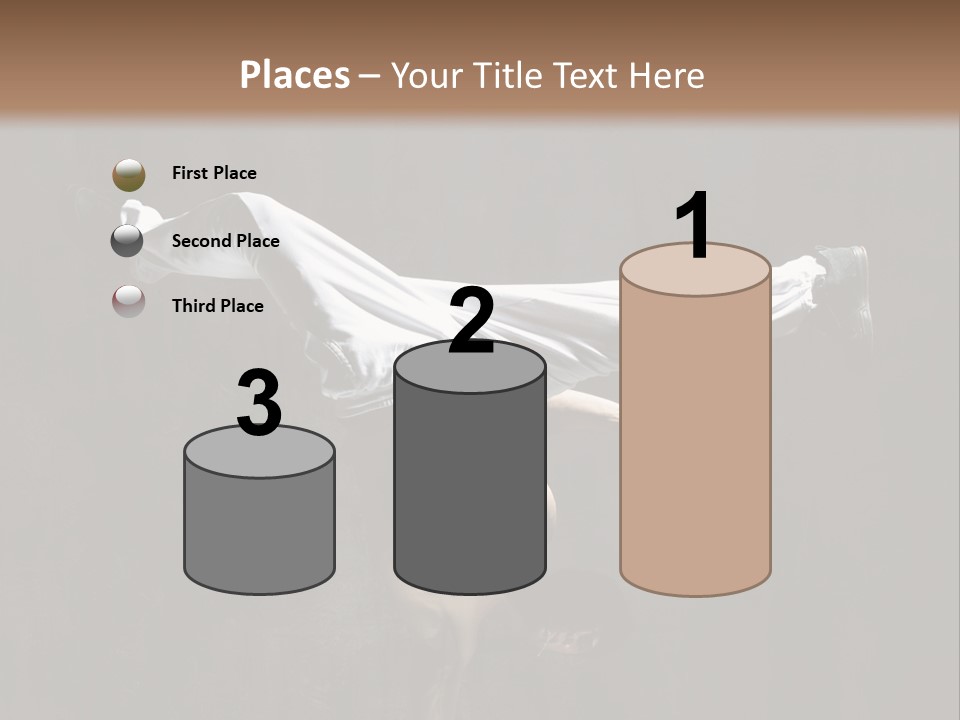 A Man Is Doing A Handstand On The Ground PowerPoint Template