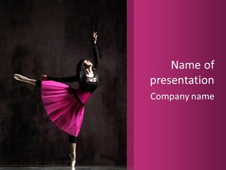 Fitness Ballerina Sensuality PowerPoint Template
