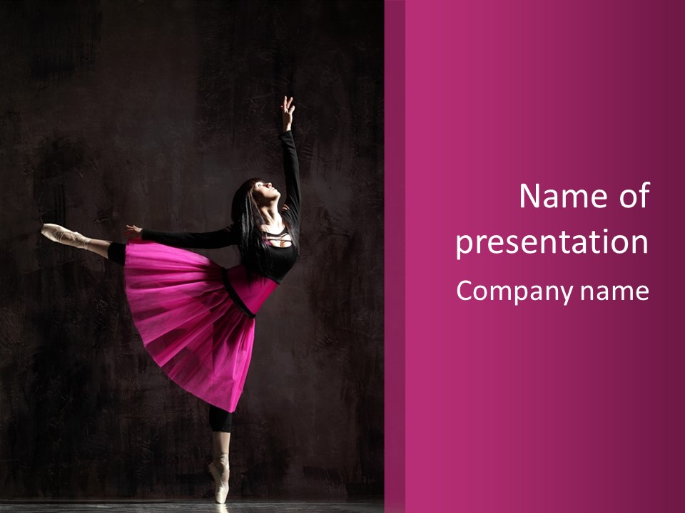 Fitness Ballerina Sensuality PowerPoint Template
