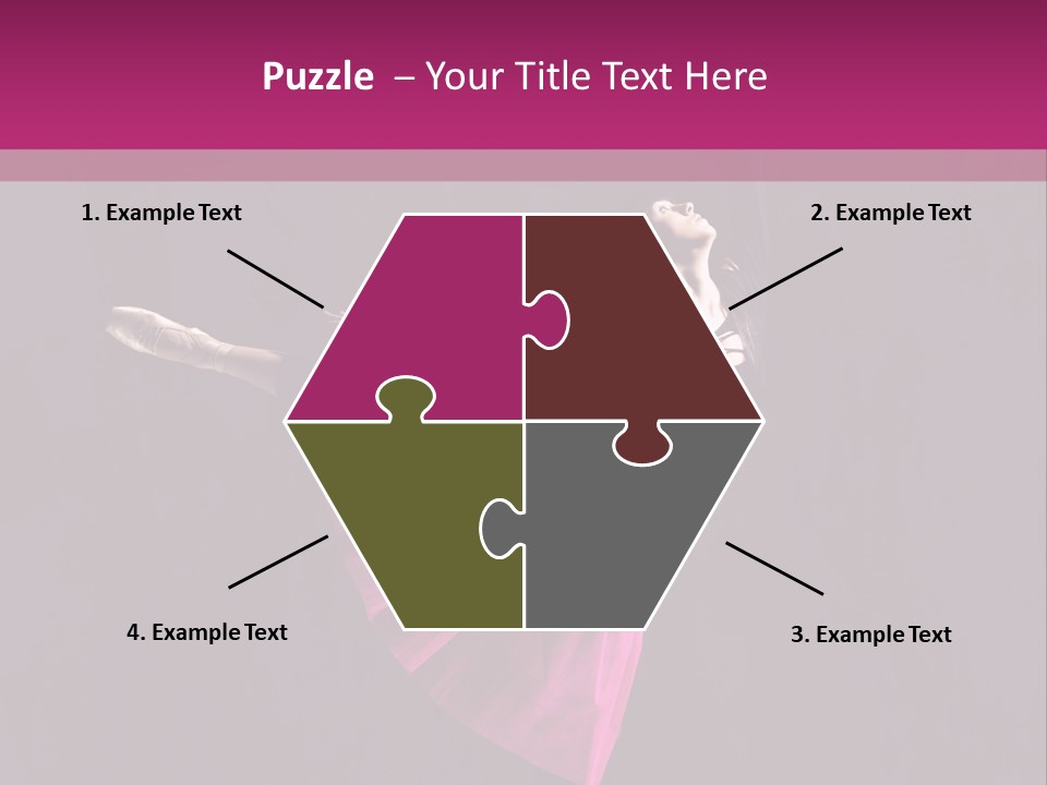 Fitness Ballerina Sensuality PowerPoint Template