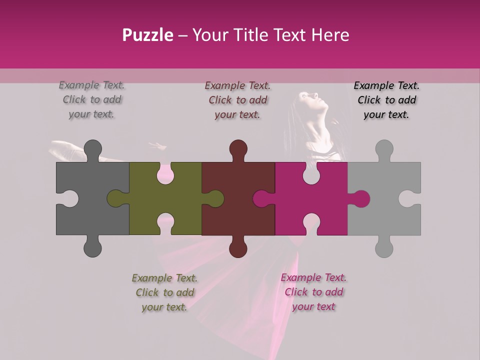 Fitness Ballerina Sensuality PowerPoint Template