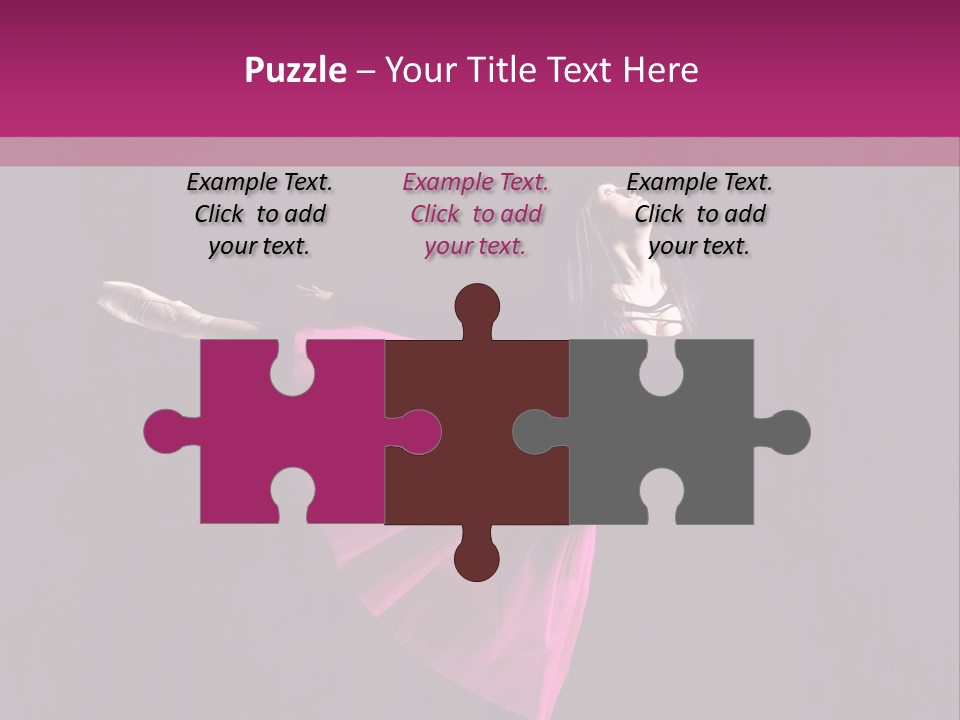 Fitness Ballerina Sensuality PowerPoint Template