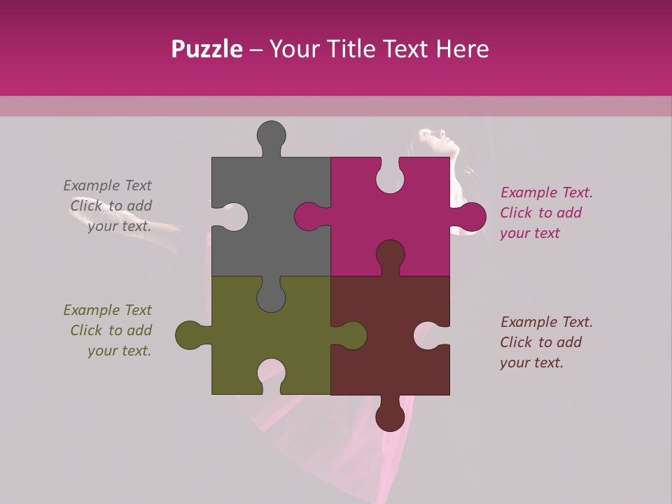 Fitness Ballerina Sensuality PowerPoint Template