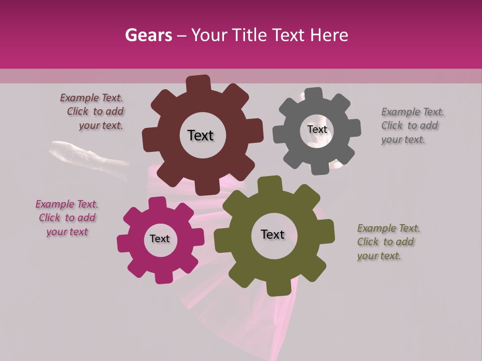 Fitness Ballerina Sensuality PowerPoint Template