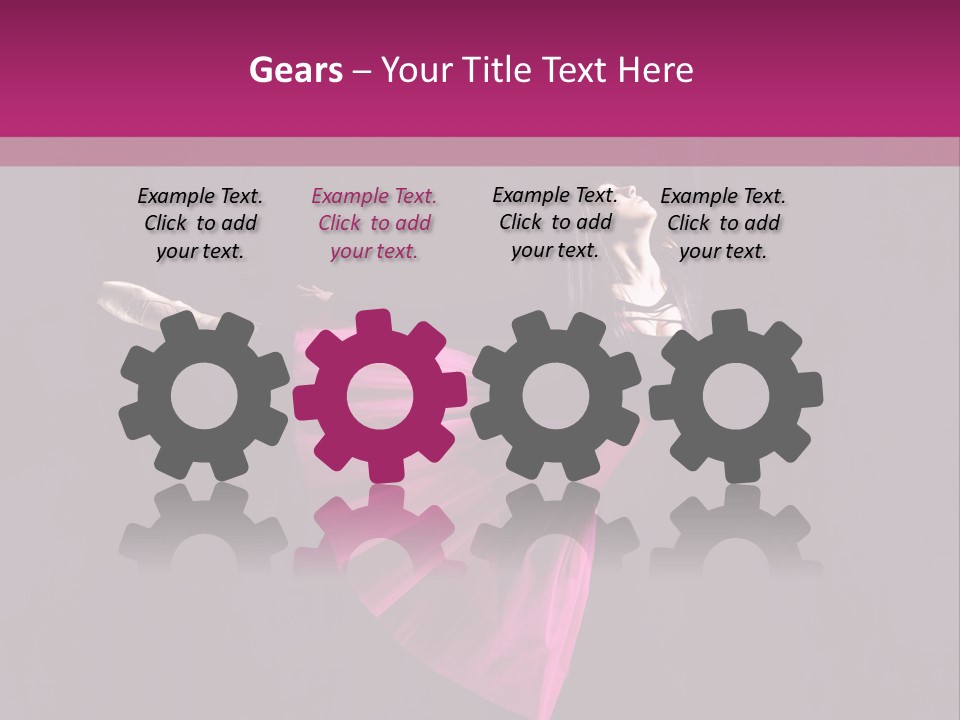 Fitness Ballerina Sensuality PowerPoint Template