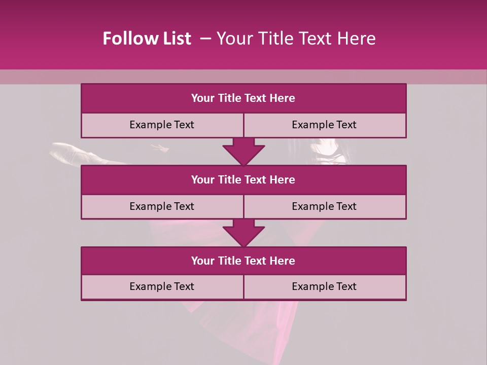 Fitness Ballerina Sensuality PowerPoint Template