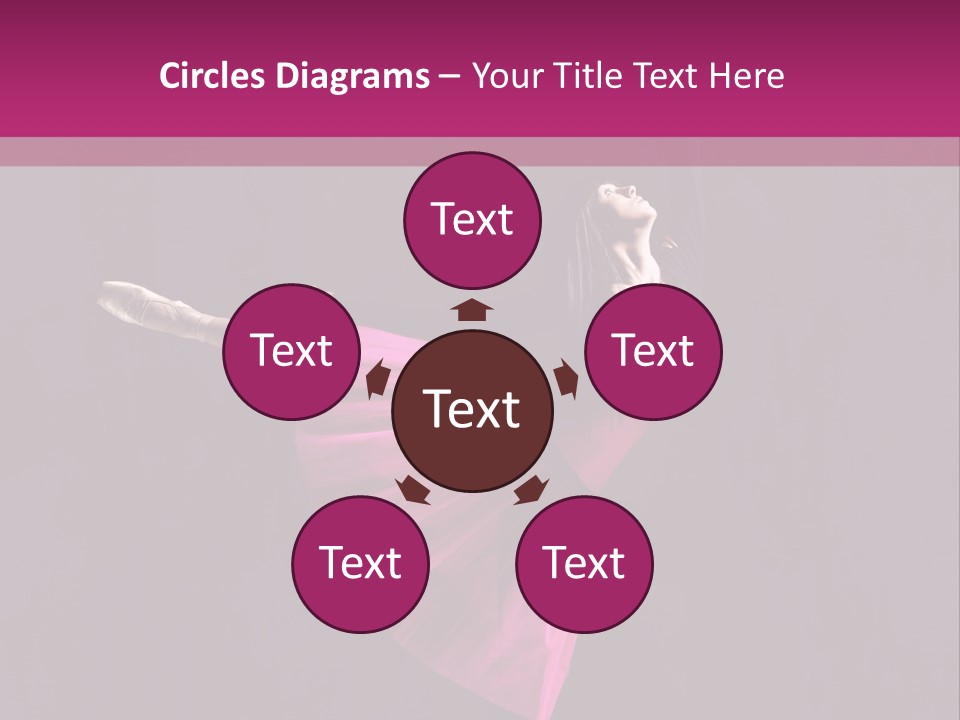 Fitness Ballerina Sensuality PowerPoint Template