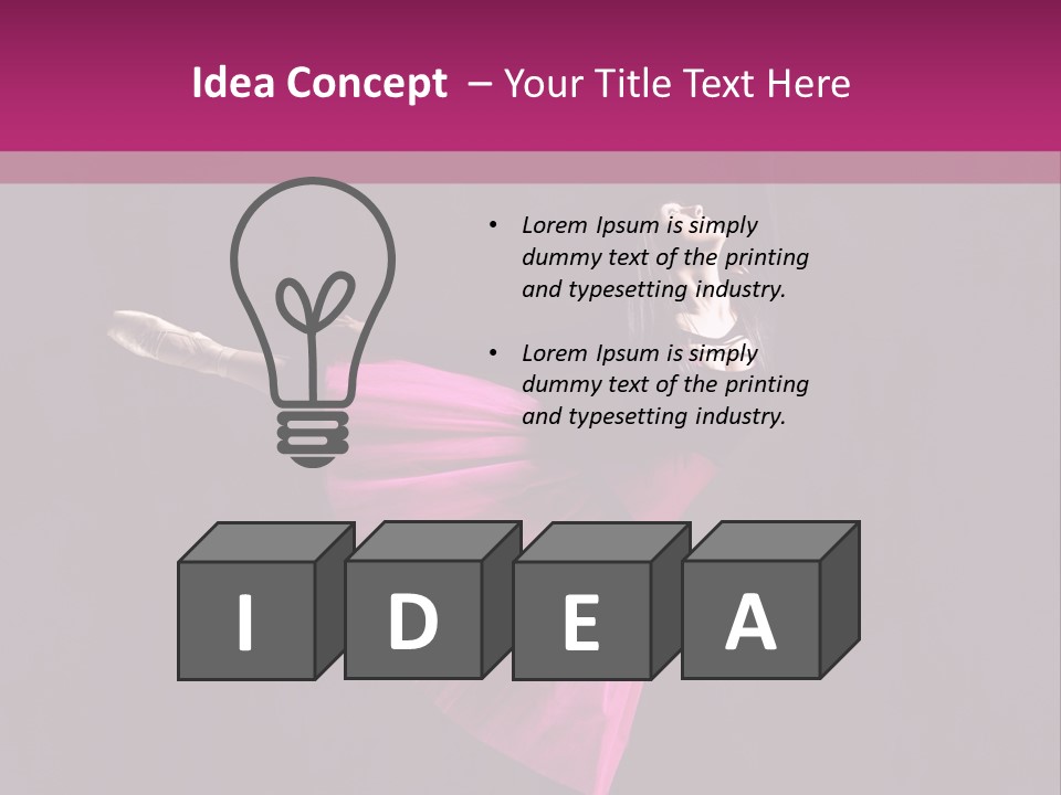 Fitness Ballerina Sensuality PowerPoint Template