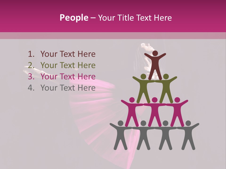 Fitness Ballerina Sensuality PowerPoint Template