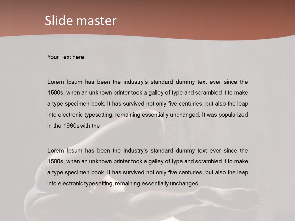 Meditating Solitude Flexing PowerPoint Template