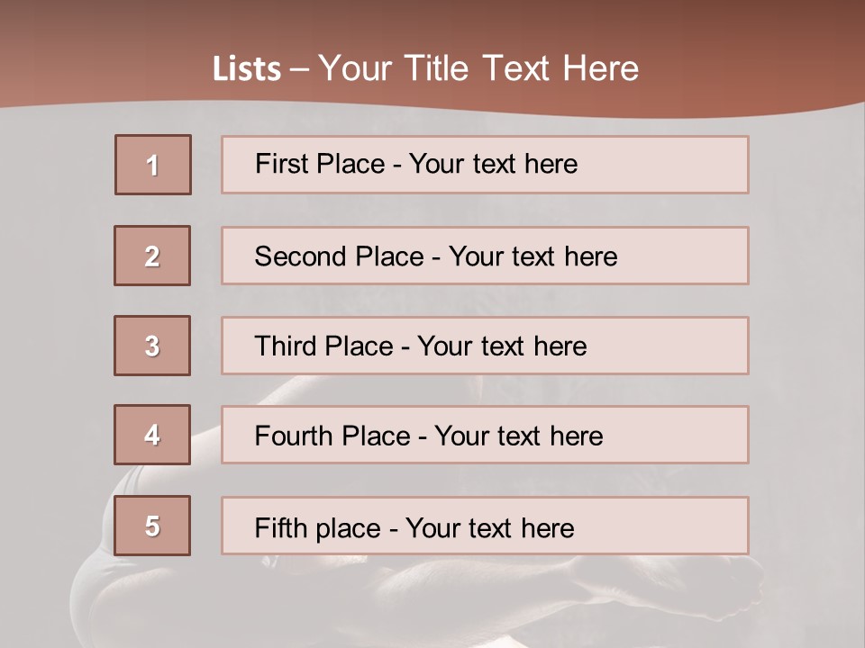 Meditating Solitude Flexing PowerPoint Template