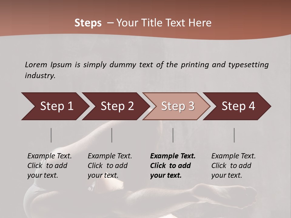 Meditating Solitude Flexing PowerPoint Template