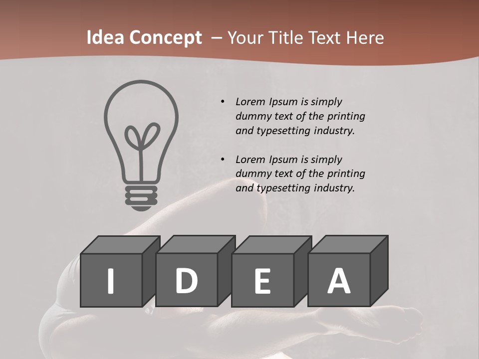 Meditating Solitude Flexing PowerPoint Template