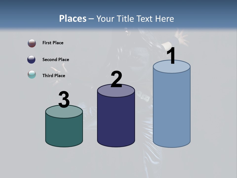 A Man Is Dancing In The Air With His Arms Out PowerPoint Template