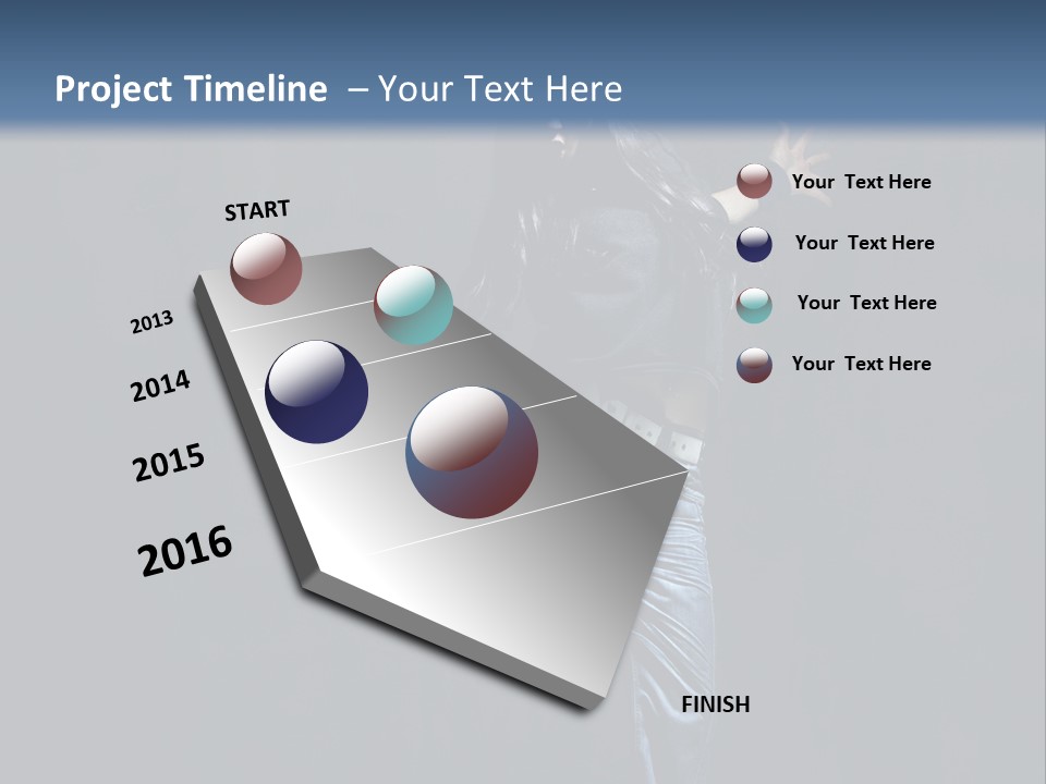 A Man Is Dancing In The Air With His Arms Out PowerPoint Template