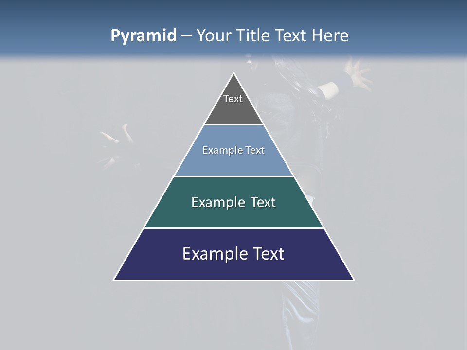 A Man Is Dancing In The Air With His Arms Out PowerPoint Template