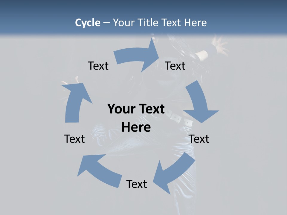A Man Is Dancing In The Air With His Arms Out PowerPoint Template
