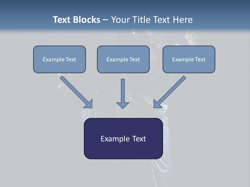 A Man Is Dancing In The Air With His Arms Out PowerPoint Template