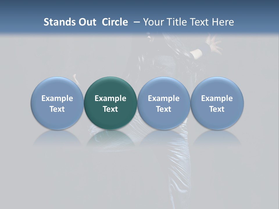 A Man Is Dancing In The Air With His Arms Out PowerPoint Template