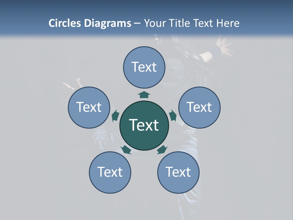 A Man Is Dancing In The Air With His Arms Out PowerPoint Template