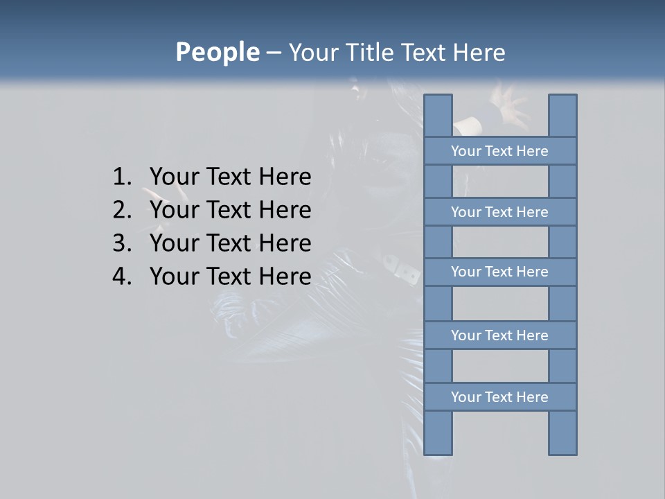 A Man Is Dancing In The Air With His Arms Out PowerPoint Template