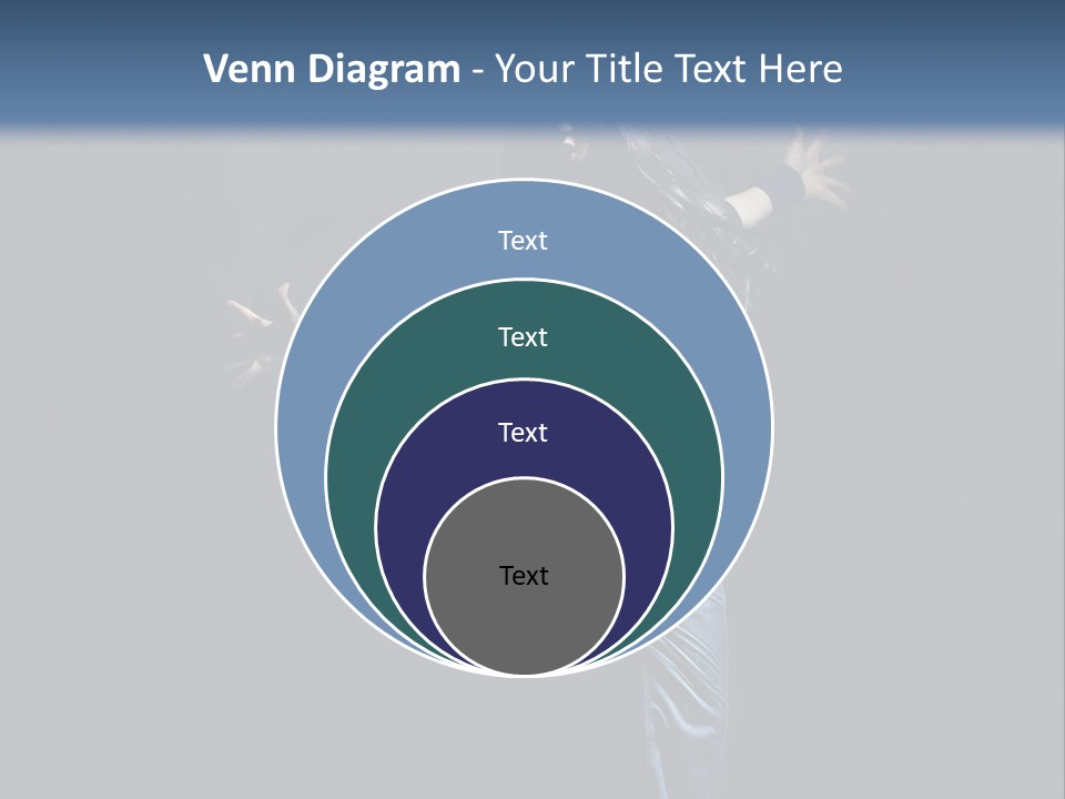A Man Is Dancing In The Air With His Arms Out PowerPoint Template