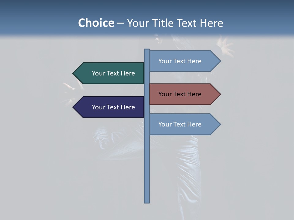 A Man Is Dancing In The Air With His Arms Out PowerPoint Template