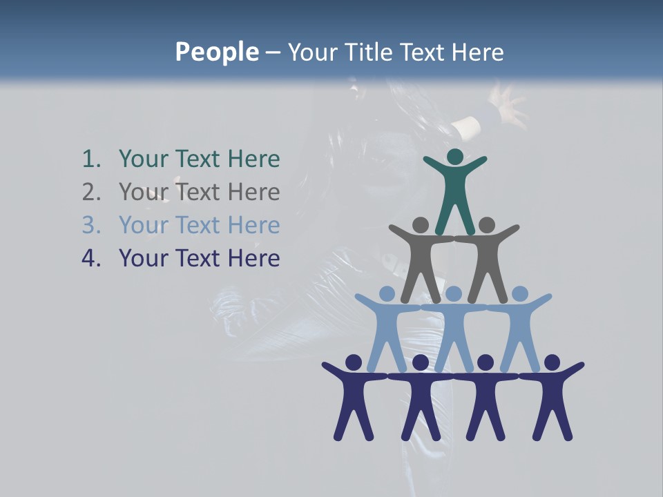 A Man Is Dancing In The Air With His Arms Out PowerPoint Template