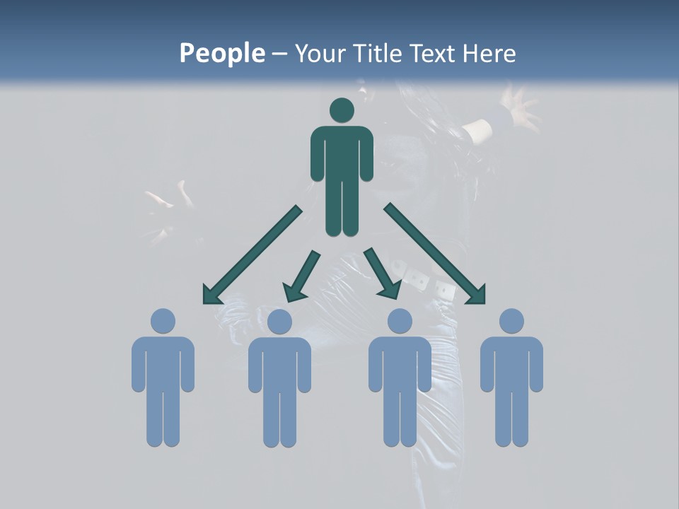 A Man Is Dancing In The Air With His Arms Out PowerPoint Template