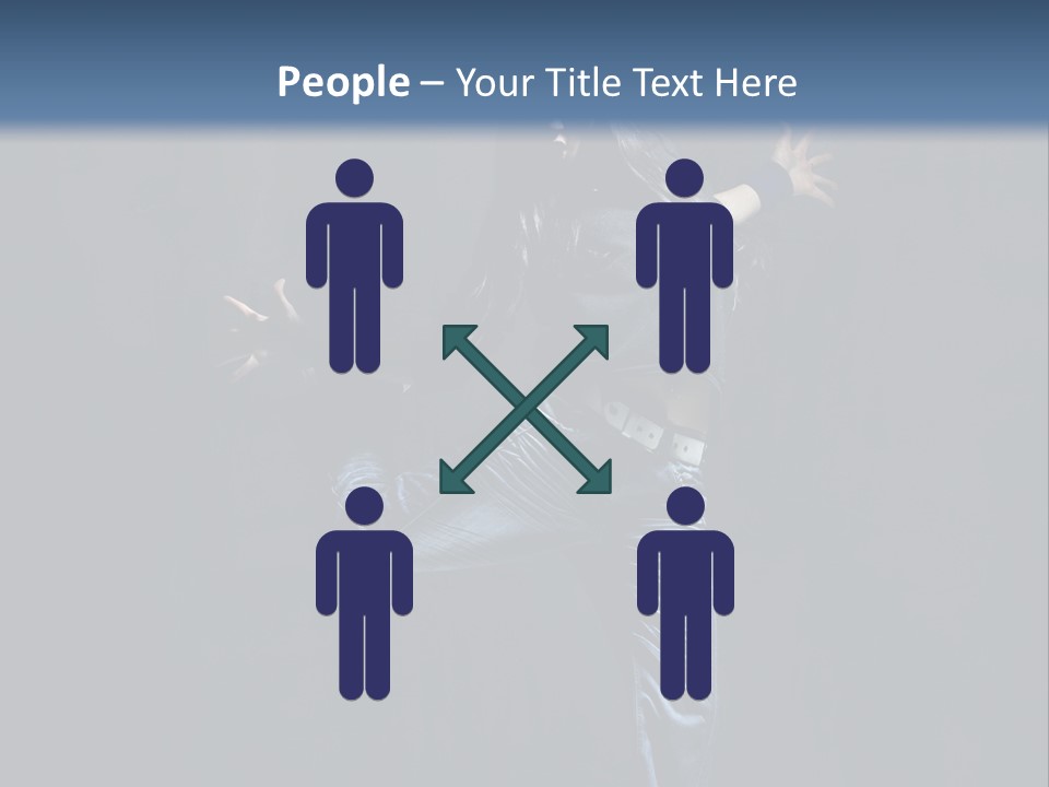 A Man Is Dancing In The Air With His Arms Out PowerPoint Template