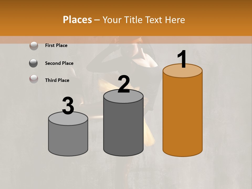 A Woman In A Black Top And Yellow Skirt Is Dancing PowerPoint Template