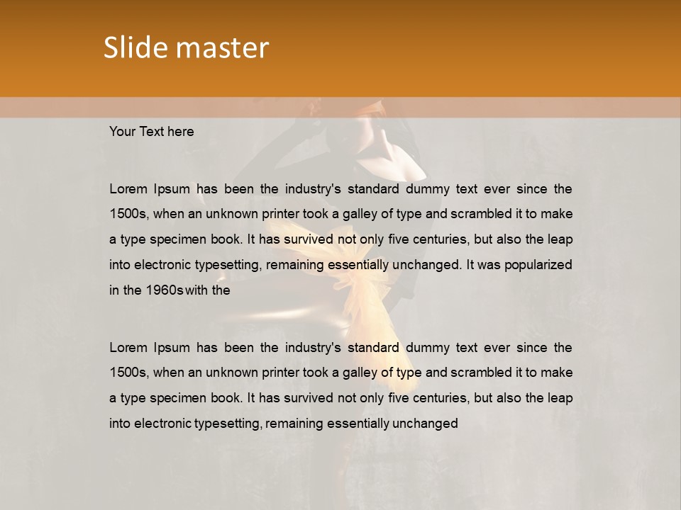 A Woman In A Black Top And Yellow Skirt Is Dancing PowerPoint Template