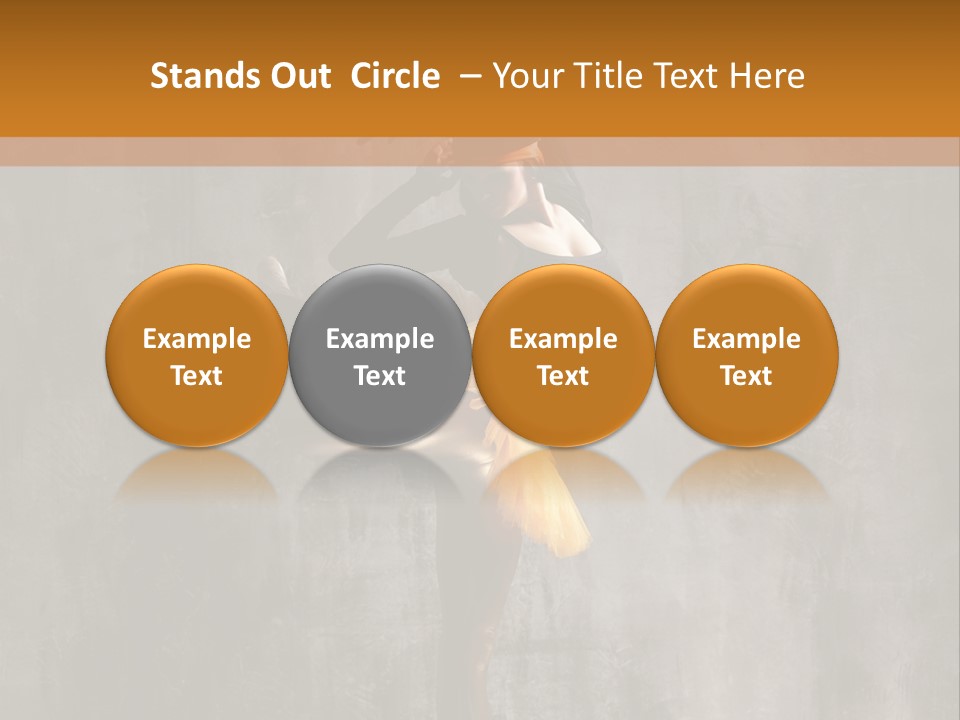 A Woman In A Black Top And Yellow Skirt Is Dancing PowerPoint Template