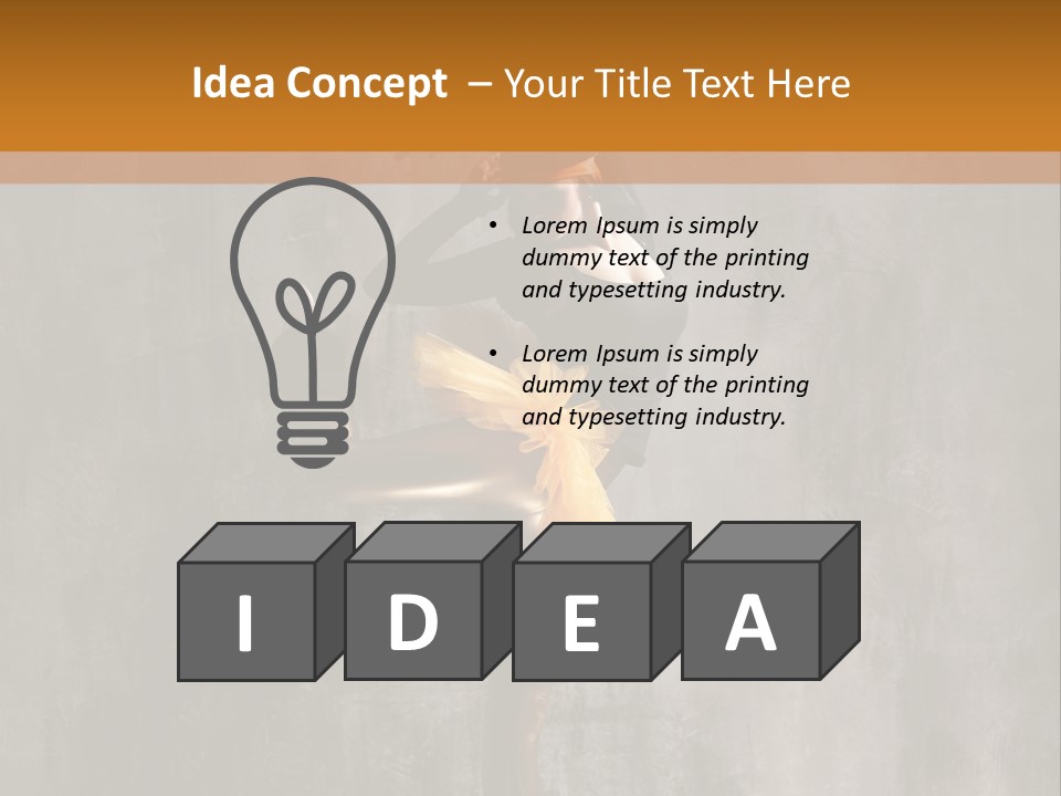 A Woman In A Black Top And Yellow Skirt Is Dancing PowerPoint Template