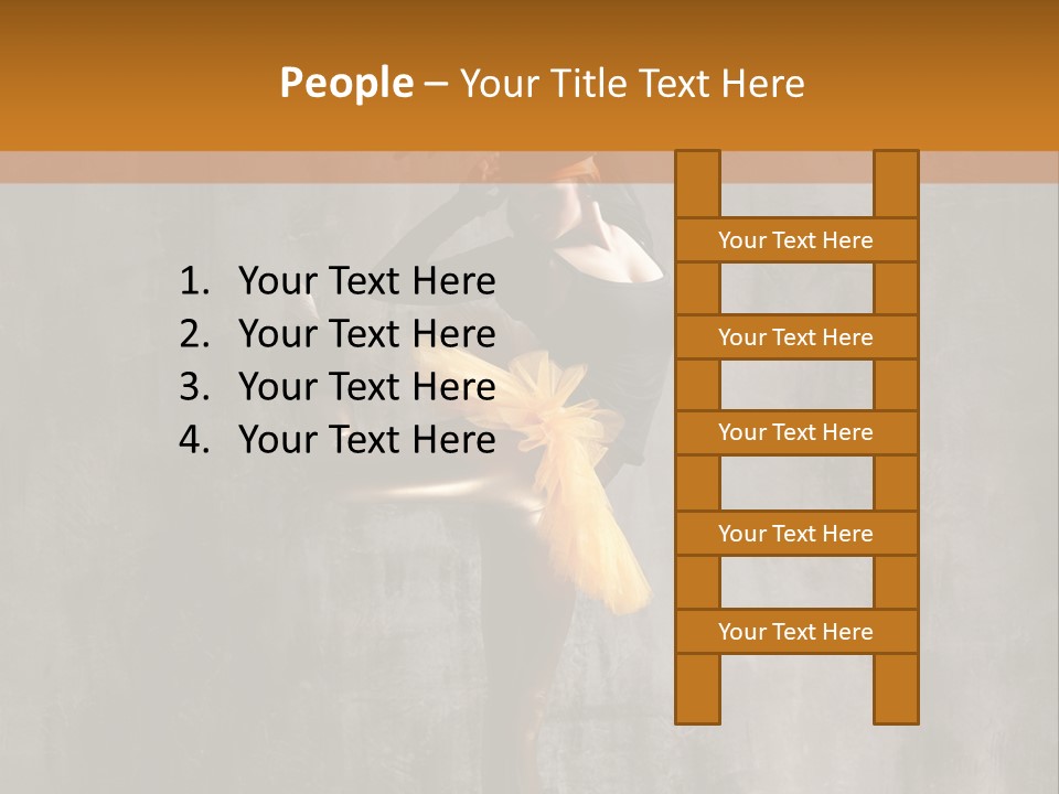 A Woman In A Black Top And Yellow Skirt Is Dancing PowerPoint Template