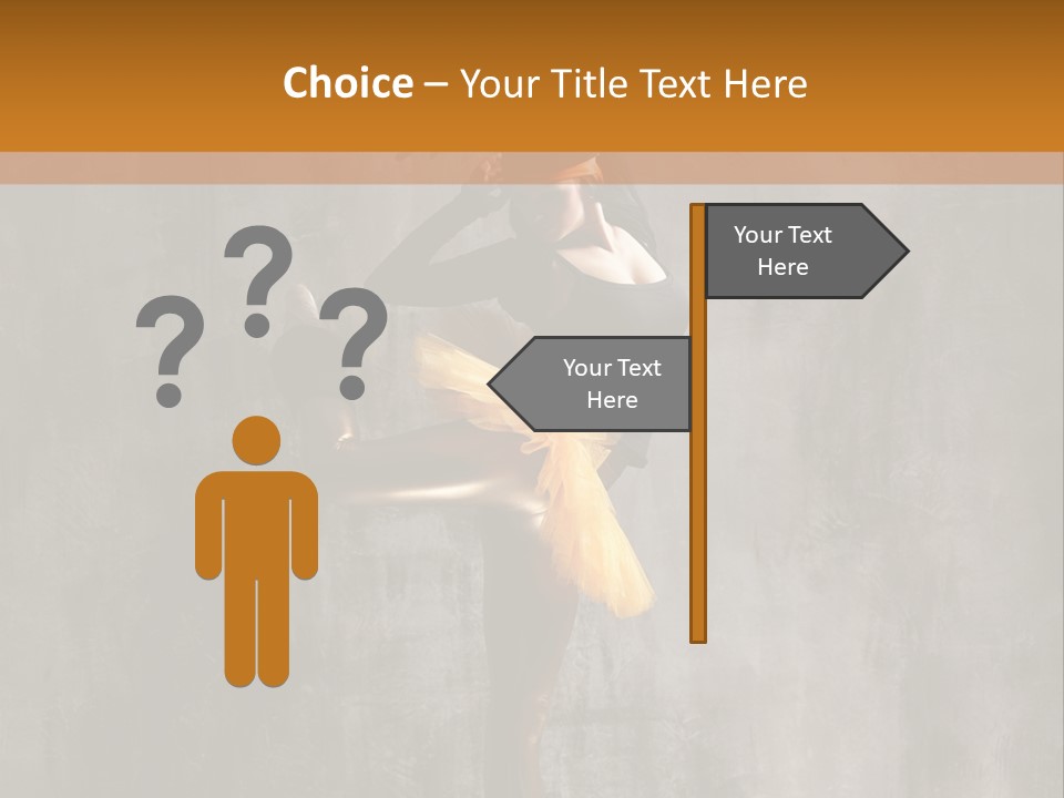 A Woman In A Black Top And Yellow Skirt Is Dancing PowerPoint Template