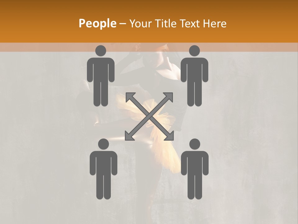 A Woman In A Black Top And Yellow Skirt Is Dancing PowerPoint Template