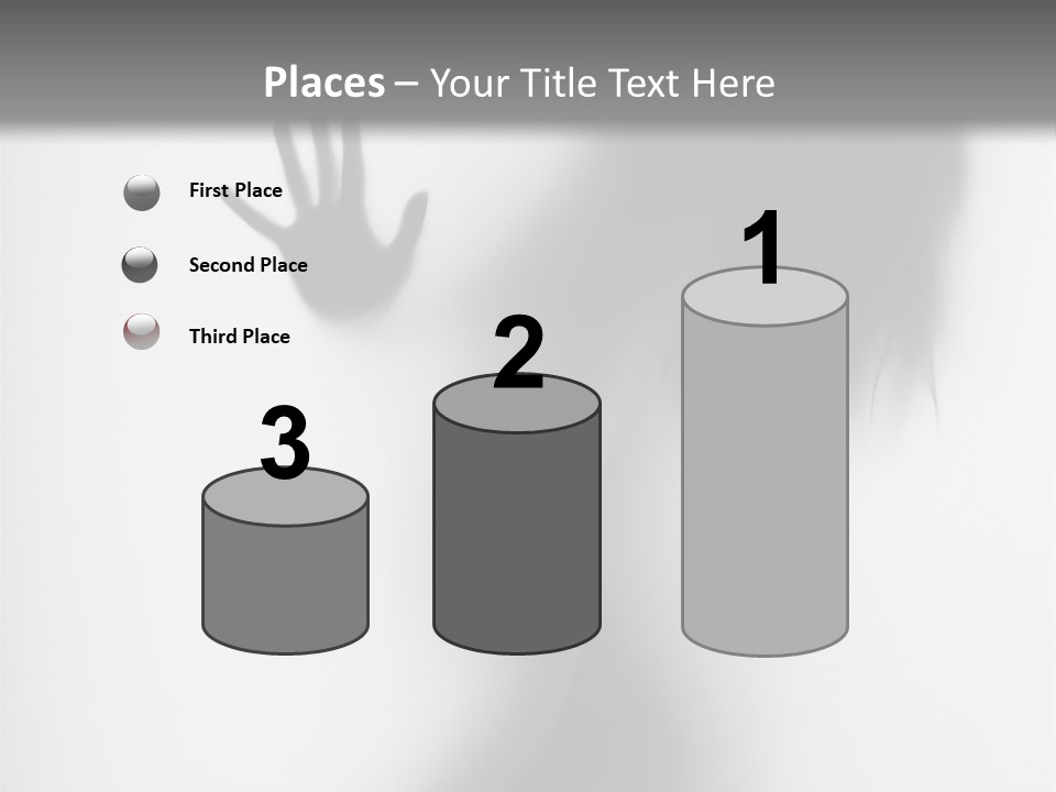 Shadow Hair Hand PowerPoint Template