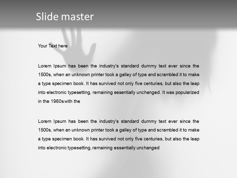 Shadow Hair Hand PowerPoint Template